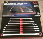 Atd 9PC Xl Double Box Sae Ratcheting Spline Flex Wrench Set W/foam Tray #6509. Fixed Price $269.69.
