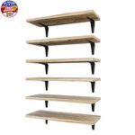Floating Shelves For Wall Set Of 6, 15.7IN Wood Shelf Decor, Bathroom,. Fixed Price $39.99.