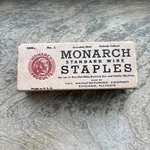 Vintage Monarch No. Standard Wire Staples 1950S 5000 Half Box Prop Set Decor. Fixed Price $7.99.