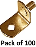Knape & Vogt 345BR Brass Plated Shelf Supports For 5MM Holes - 100 Pack. Fixed Price $46.78.