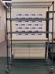 Metro M5624720 Green Epoxy Mobile Wire Tier Shelving Unit / Casters. Fixed Price $378.25.