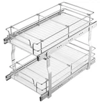 2-TIER Pull Out Under Sink Organizer Wire Drawer Basket 12X21 Inch. Fixed Price $76.36.