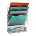 4-TIER Vertical File Storage Desktop Organizer Wall Mount Metal Mesh Silver. Fixed Price $27.99.