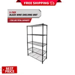 Hyper Tough 5-TIER Wire Storage Shelves 36" X 16" D 72" Black. Fixed Price $91.99.