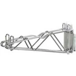 Nexel Silver Epoxy Fixed Double Shelf Wall Mount Bracket 14""D Industrial. Fixed Price $30.96.