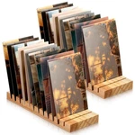 Greeting Card Display Stand 12 Slot Wooden Holder Rack Tabletop Photo Or.... Fixed Price $26.47.