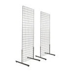 Gridwall Panel Tower With T-base Floorstanding Display Kit, 2-PACK Black 2'X6'. Fixed Price $105.83.