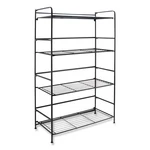Advantus Flipshelf Four-shelf Unit, 26.5 X 12 43, Black. Fixed Price $129.98.