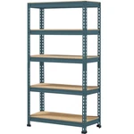 5-TIER Utility Shelves, Metal Storage Adjustable Shelving Units, Blue. Fixed Price $42.74.