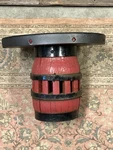 Antique Western Primitive Wagon Wheel Hub Barnwood Table Display Stand. Fixed Price $250.00.