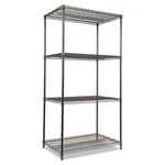 Alera Wire Shelving Starter Kit, Four-shelf, 36W X 24D 72H, Black Anthracite. Fixed Price $186.03.