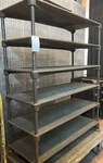 Vintage Cast Iron Airplane Factory Parts Display With 6 Shelves GA10155-2 Avail. Fixed Price $9000.00.