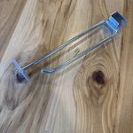 20 Saddle Mount Hooks - Chrome With Label 9" Commercial Hardware Fixtures Lot. Fixed Price $29.00.
