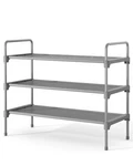 Kitsure Shoe Rack For Closet, Sturdy And 27.6" Wide - 3 Tier, Grey. Fixed Price $18.99.