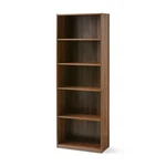 71 Tall 5 Wood Bookcase Adjustable Wide Bookshelf Storage Shelving. Fixed Price $51.85.