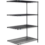 Nexel Shelf Black Epoxy Wire Shelving Unit Add On 48""W 30""D 74""H. Fixed Price $349.49.