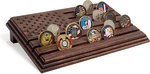 Teslyar 6 Rows Military Challenge Coins Stand Holder Display Rack Brown. Fixed Price $44.12.