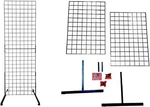 Gridwall Panel 2' X 6' - Total Measures Display Black Legs Stand Metal. Fixed Price $54.95.