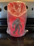 Jack Links Beef Jerky Red-orange Plastic Sasquatch Display Advertising Canister. Fixed Price $29.99.