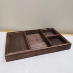 Coffee Table Wood Organizer Tray Divided Tv Remote Holder Catchall Valet Storage. Fixed Price $35.95.