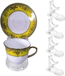 Acrylic Cup Saucer Display Stands Clear Dinnerware Easel. Fixed Price $39.99.