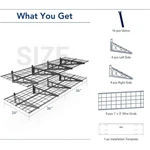 2-PACK Fleximounts 2X6FT Garage Shelving Wall Shelf Rack Black WR26B. Fixed Price $24.00.