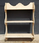 Vintage 3 Shelves Display Wood Wall Shelf Unit Older Crusty Paint. Fixed Price $125.00.