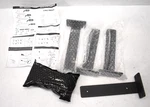 4 Piece Shelf Brackets Hardware Black Coated Steel 8" Long X 2" Tall. Fixed Price $18.99.