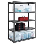 Gorilla 5-SHELF Heavy Duty Z-beam Steel Shelving Unit, 48"W X 24"D 72"H, Black. Fixed Price $199.58.