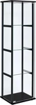 64-INCH 5-TIER Clear Glass Curio Cabinet Display Case With Black Shelving. Fixed Price $346.99.