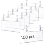100 Pack Plastic Wire Shelf Label 4" X 2.3" Clear Price Tag Si.... Fixed Price $24.65.