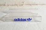 Vintage Acrylic Adidas Trefoil Store Slatwall Shelf Display Sign. Fixed Price $19.99.