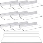10 Pack Clear Slatwall Hanging Shelves Plastic Display Retail Storage. Fixed Price $26.17.