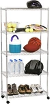 Seville Classics 5-TIER Steel Wire Shelving With Wheels Plated. Fixed Price $175.00.