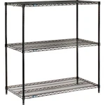 Nexel Black Epoxy Tier Wire Shelving Starter Unit 48"W 24"D 34"H. Fixed Price $163.18.