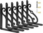 8 Inch Decorative Shelf Brackets, 6 Pack Wall Mounted Metal Shelving. Fixed Price $42.85.