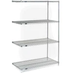 Nexel 5 Tier Chrome Wire Shelving Add-on Unit 72"W 24"D 63"H. Fixed Price $324.93.