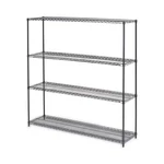 Alera Ba Plus Wire Shelving Kit 4 Shelves 72"X18"X72" Black Anthracite. Fixed Price $268.64.