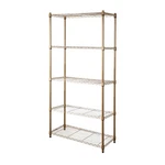 Rubbermaid 42835N 5-TIER Gold Wire Shelving Unit 36W X 16D 72H Heavy-duty. Fixed Price $53.00.
