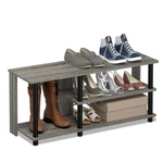Furinno Turn-n-tube Compact Multi Storage Shoe Rack 35.2W 3-TIER French Oak. Fixed Price $62.26.