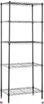 Basics 5-SHELF Adjustable Steel Storage Unit, 60"H X 23.2"W 13.4"D, Black. Fixed Price $75.16.