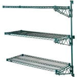 Nexel Poly-green Adjustable Wall Mount Wire Shelving 3 Shelf Add On 42""WX18""DX. Fixed Price $252.78.