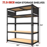 Heavy Duty Metal Garage Shelving Rack 2000LBS 4/5/6-TIER Steel Shelf 60"/72"/84". Fixed Price $88.40.