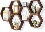 Creative Hexagon Floating Shelves Honeycomb Wood Wall Storage Shelf Home Decor. Fixed Price $47.99.
