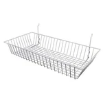 Only Hangers White Slatwall Gridwall Multi Basket 24" X12" 4"H. Fixed Price $18.09.