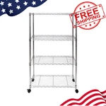 Seville Classics 4-TIER Steel Wire Shelving With Wheels, 30"WX14"DX48"H.. Fixed Price $69.99.