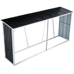 Outdoor Galvanized Steel Log Store Stack Holder Firewood Rack Storage Shed. Fixed Price $158.69.