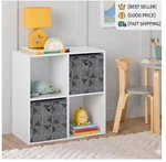 4 Cube Storage Organizer White Shelf Unit Modern Space Saving Design. Fixed Price $37.99.
