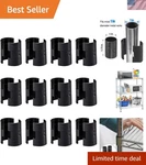 Universal 24 Pack Wire Shelf Lock Clips - Durable Fix For Shelving Systems. Fixed Price $16.99.