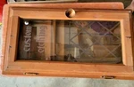 Vintage Display Cabinet Says "custom Etching" On Glass. Comes With Shelves. Fixed Price $159.99.